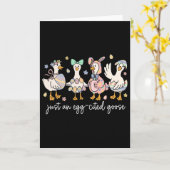 Gewoon een ei-citement Goose Grappige Bunny Gelukk Kaart (Gele Bloem)