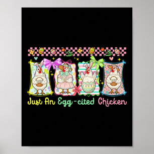 Gewoon een ei-citement kip Pasen groep Bunny Chick Poster