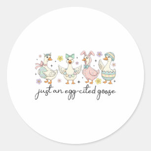 Gewoon Een Ei Geciteerde Gans Schattige Kokette Ga Ronde Sticker