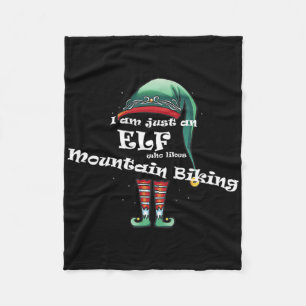 Gewoon een Elf Die Mountainbike-ontwerp Voor Een L Fleece Deken