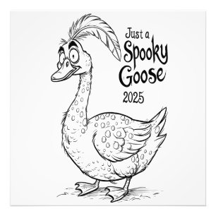Gewoon een enge gans   Grappige Halloween 2025 & H Foto Afdruk