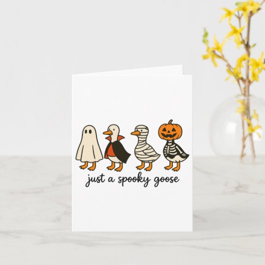 Gewoon een enge gans kaart (Gele Bloem)