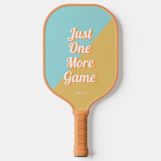 Gewoon één extra gamerretro gepersonaliseerd pickleball paddle (Voorkant)