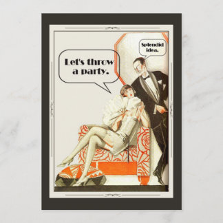 Gewoon een fantastische Art Deco-party Kaart