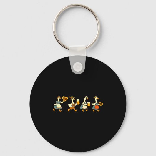 Gewoon Een Feest Gans Duits Bier Prost Drinken  Sleutelhanger (Voorkant)