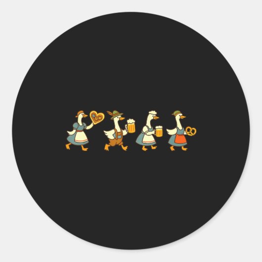 Gewoon Een Feestgans Duits Bier Prost Drinken  Ronde Sticker (Voorkant)