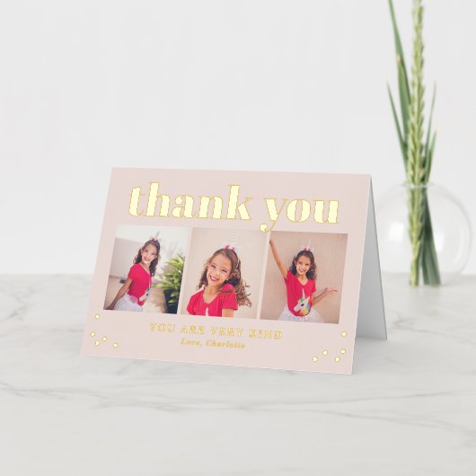 Gewoon een fijne FOLIE Moderne foto Hartelijk dank Wenskaart (Voorkant)