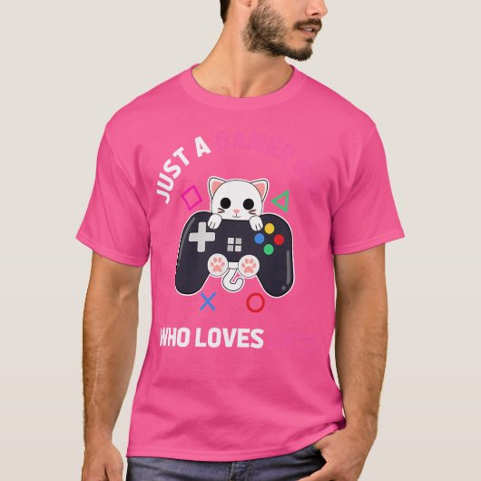 Gewoon een gamer meisje die houdt van katten Schat T-shirt (Voorkant)
