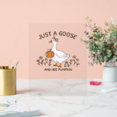 Gewoon een Gans en haar Pumpkin Classic T-shirt Acryl Bord (Huwelijk)