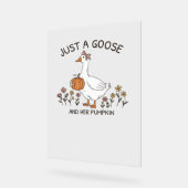 Gewoon een Gans en haar Pumpkin Classic T-shirt Acryl Bord (Hoek)