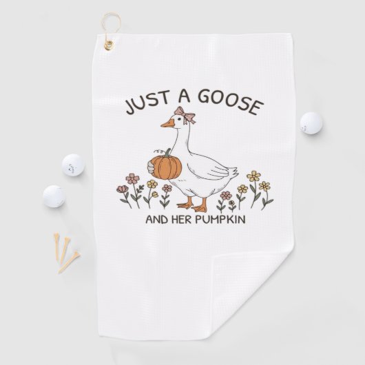 Gewoon een Gans en haar Pumpkin Classic T-shirt Golfhanddoek (Insitu)