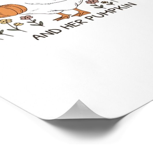 Gewoon een Gans en haar Pumpkin Classic T-shirt Poster (Hoek)