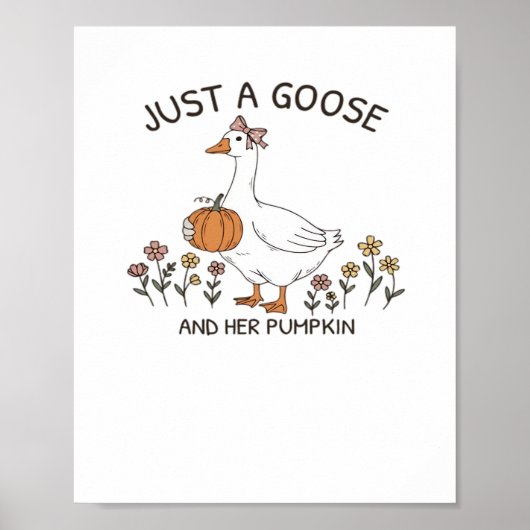 Gewoon een Gans en haar Pumpkin Classic T-shirt Poster (Voorkant)