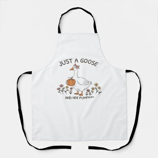 Gewoon een Gans en haar Pumpkin Classic T-shirt Schort (Voorkant)