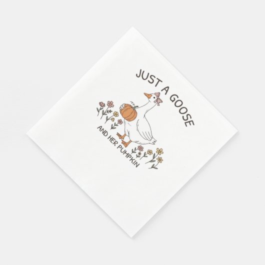 Gewoon een Gans en haar Pumpkin Classic T-shirt Servet (Hoek)