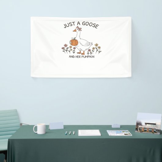 Gewoon een Gans en haar Pumpkin Classic T-shirt Spandoek (Beurs)