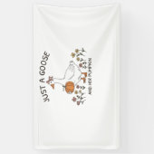 Gewoon een Gans en haar Pumpkin Classic T-shirt Spandoek (Verticaal)