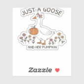 Gewoon een Gans en haar Pumpkin Classic T-shirt Sticker (Vel)