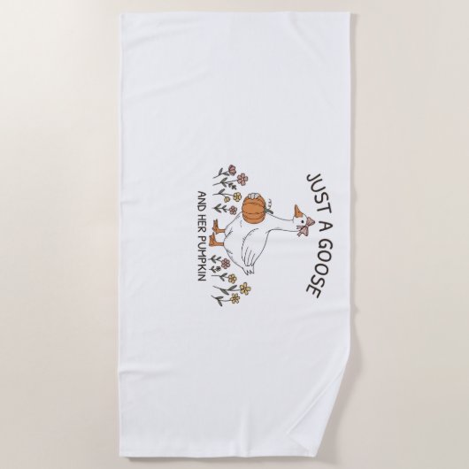 Gewoon een Gans en haar Pumpkin Classic T-shirt Strandlaken (Voorkant)