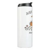 Gewoon een Gans en haar Pumpkin Classic T-shirt Thermosbeker (Gedraaid links)