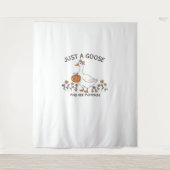 Gewoon een Gans en haar Pumpkin Classic T-shirt Wandkleed (Voorkant)
