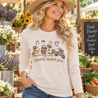Gewoon een ganzenmarkt-eend Cute Cottagecore Kunst Tri-Blend Shirt