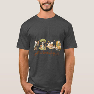 Gewoon een ganzenmeisje dat boeken leest Squad Col T-shirt