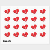 gewoon een gebroken hart ronde sticker (Vel)