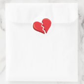 gewoon een gebroken hart ronde sticker (Tas)