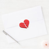 gewoon een gebroken hart ronde sticker (Envelop)