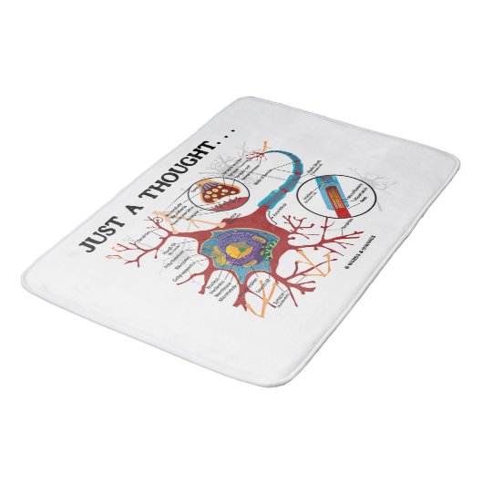 Gewoon een gedachte ... Neuron Synapse Geek Humor Badmat (Gekanteld)