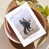 Gewoon een gehuwde e-legant Simple Weduwfoto-kaart Save The Date