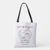 Gewoon een gehuwde kat bruiloft tote bag (Achterkant)
