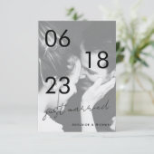 Gewoon een gehuwde Romantic Elegant Weddenschap Fo Aankondiging (Staand voorkant)