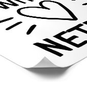 Gewoon een gek meisje dat van netball houdt. poster (Hoek)