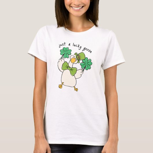 Gewoon Een Gelukkig Gans St Patrick's Dag T-shirt (Voorkant)