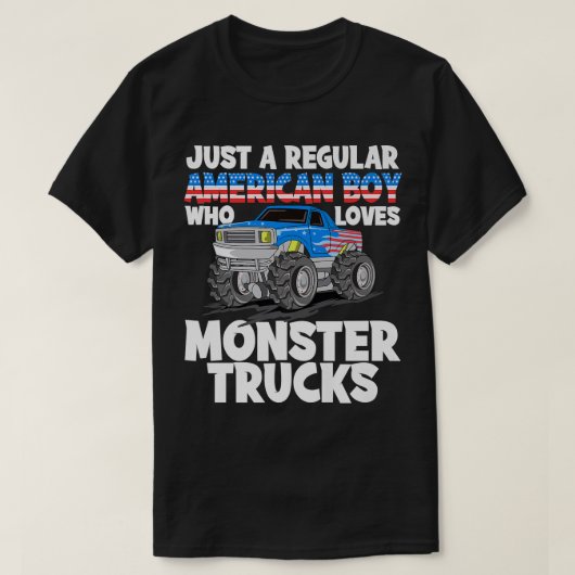 Gewoon een gewone Amerikaanse jongen die van Monst T-shirt (Design voorkant)