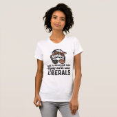 Gewoon een gewone mama die probeert geen liberalen t-shirt (Voorkant volledig)