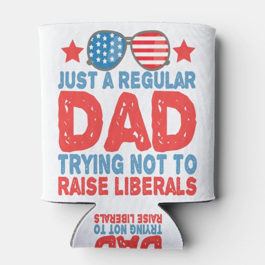 Gewoon een gewone vader die probeert de liberalen  blikjeskoeler (Achterkant)