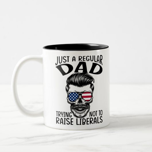 Gewoon een gewone vader die probeert de liberalen tweekleurige koffiemok (Links)