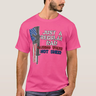 Gewoon een gewone vader die wolven niet schaap t-shirt