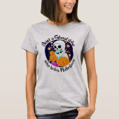 Gewoon een Ghoul die houdt van Halloween grijs T-s T-shirt (Voorkant)