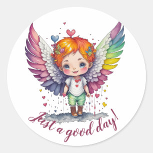 Gewoon een goede dag! ronde sticker