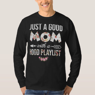 Gewoon een goede moeder met een capuchon afspeelli t-shirt
