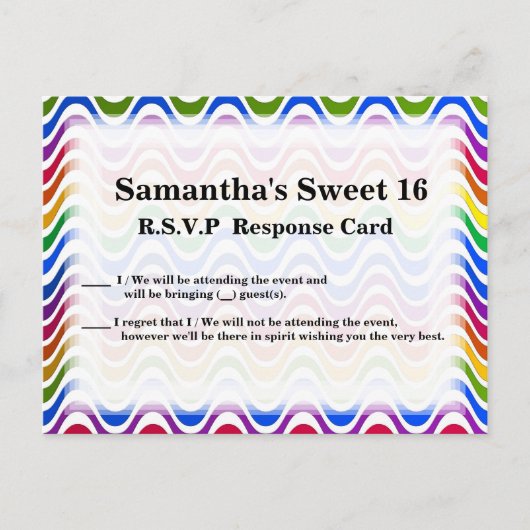 Gewoon een golf - Primair Uitnodiging Briefkaart (Voorkant)