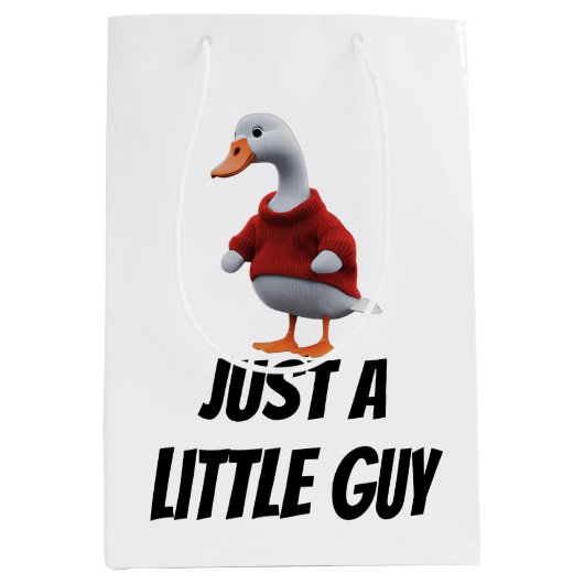 Gewoon een Goose Little Guy Funny Millennial Carto Medium Cadeauzakje (Voorkant)