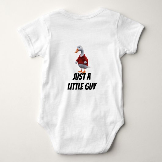 Gewoon een Goose Little Guy Funny Millennial Carto Romper (Achterkant)