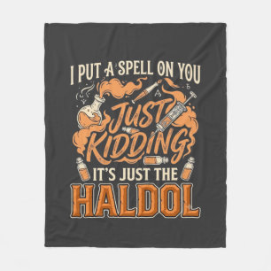 Gewoon een grapje Haldol Halloween Toverdrank Fles Fleece Deken