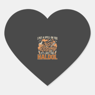 Gewoon een grapje Haldol Halloween Toverdrank Fles Hart Sticker