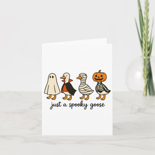 Gewoon een griezelige gans  kaart (Voorkant)